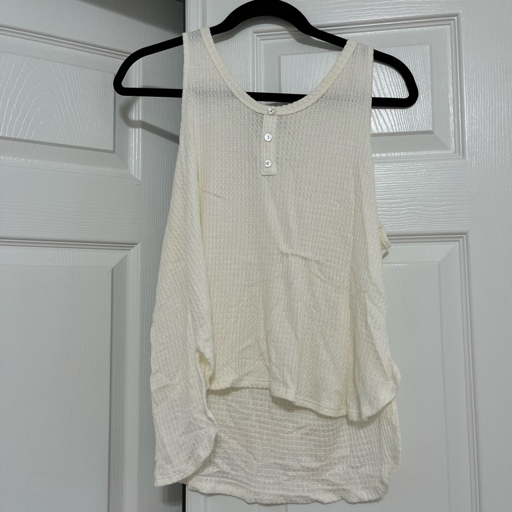 Scoop Neck Waffle Tank